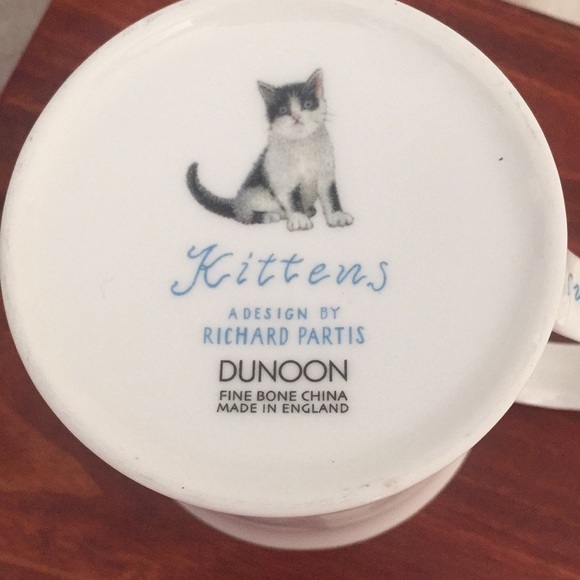 Vintage Dunoon black and white kittens mug - Picture 5 of 7